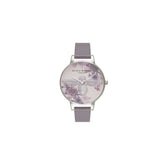 Olivia Burton Gray Artificial Leather Dress Watch